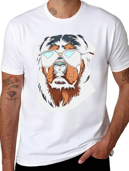 Cool Dog Graphic Tee - Black Cotton T-Shirt