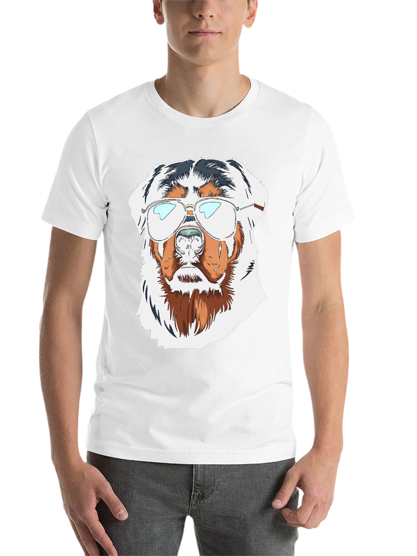 Cool Dog Graphic Tee - Black Cotton T-Shirt