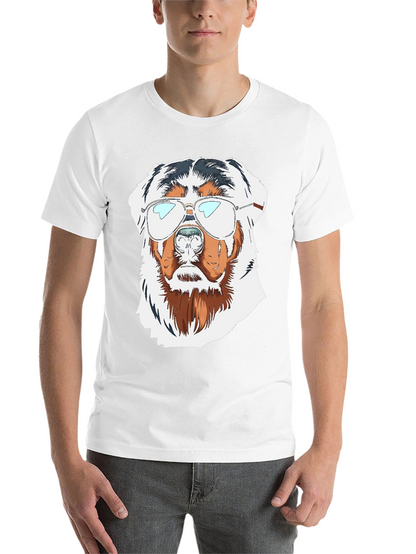 Cool Dog Graphic Tee - Black Cotton T-Shirt