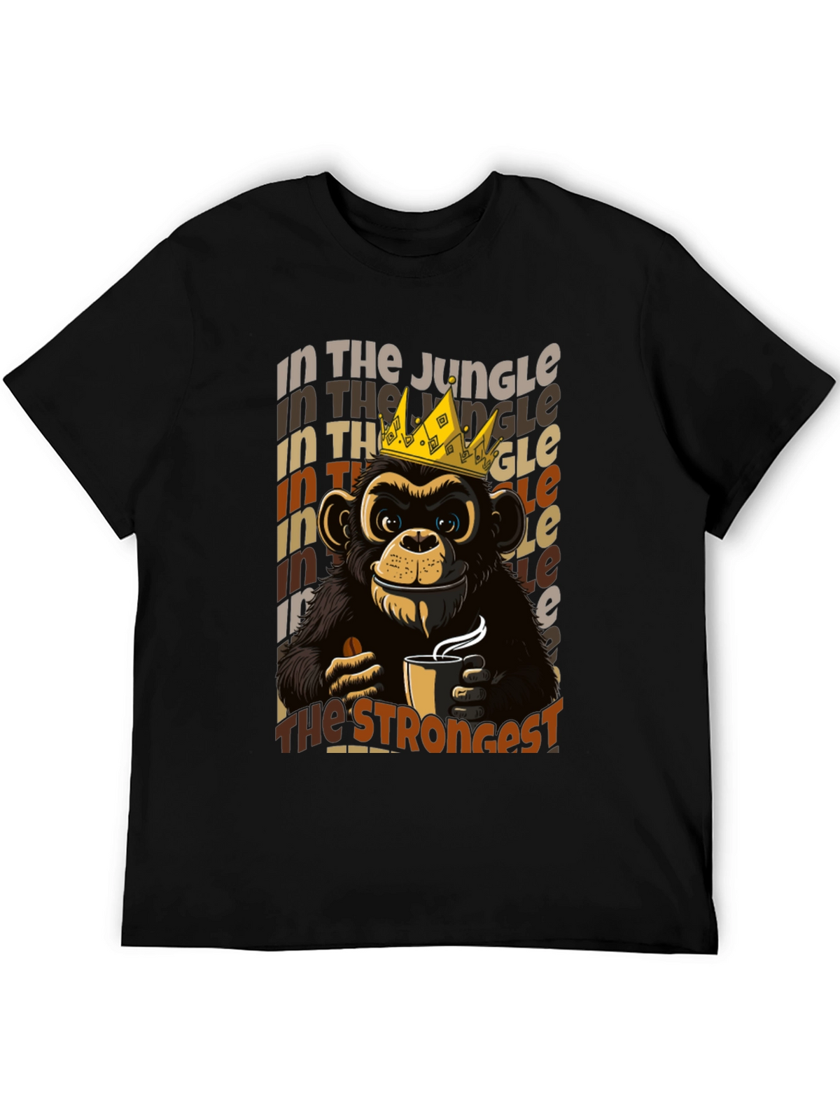 King Monkey Coffee T-Shirt - Jungle Strongest
