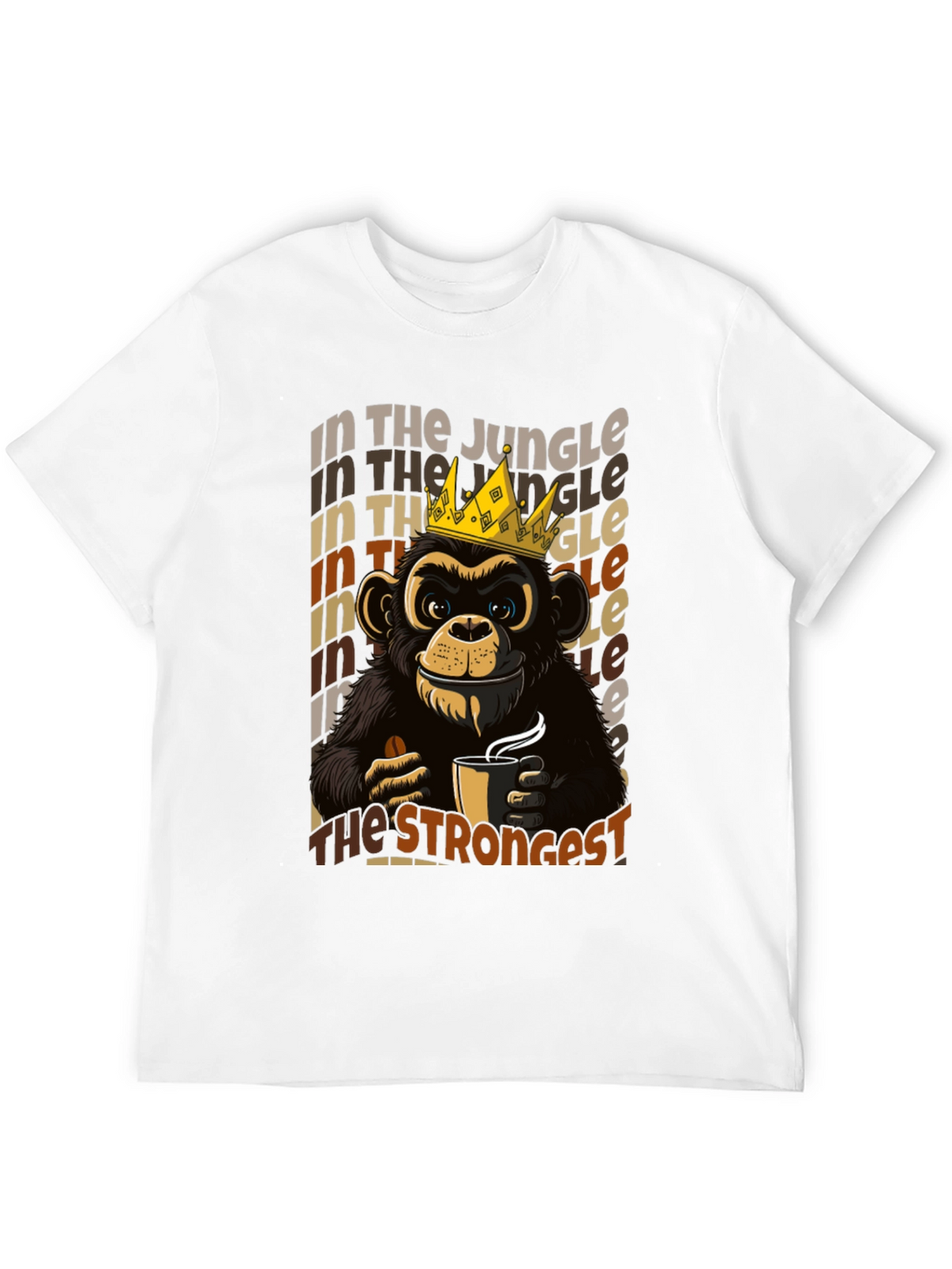 King Monkey Coffee T-Shirt - Jungle Strongest