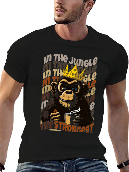 King Monkey Coffee T-Shirt - Jungle Strongest