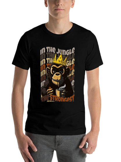 King Monkey Coffee T-Shirt - Jungle Strongest