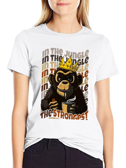 King Monkey Coffee T-Shirt - Jungle Strongest