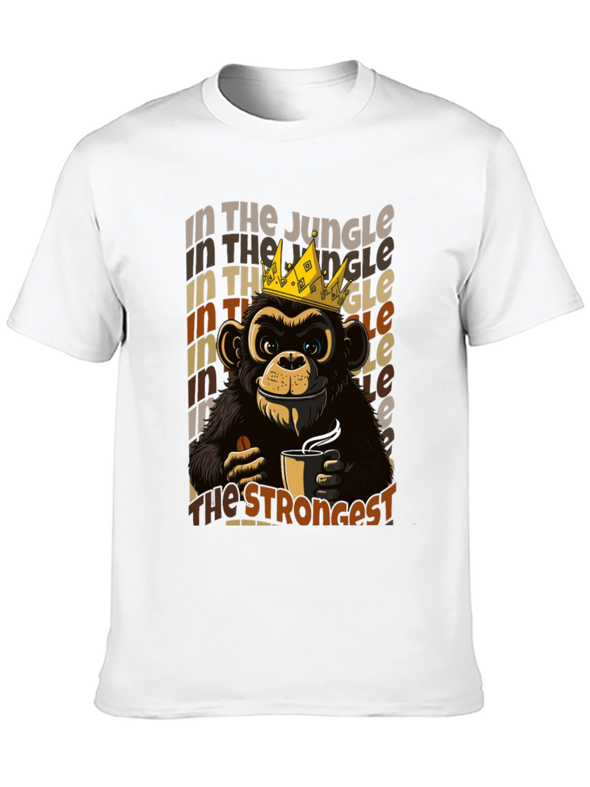King Monkey Coffee T-Shirt - Jungle Strongest