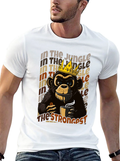King Monkey Coffee T-Shirt - Jungle Strongest
