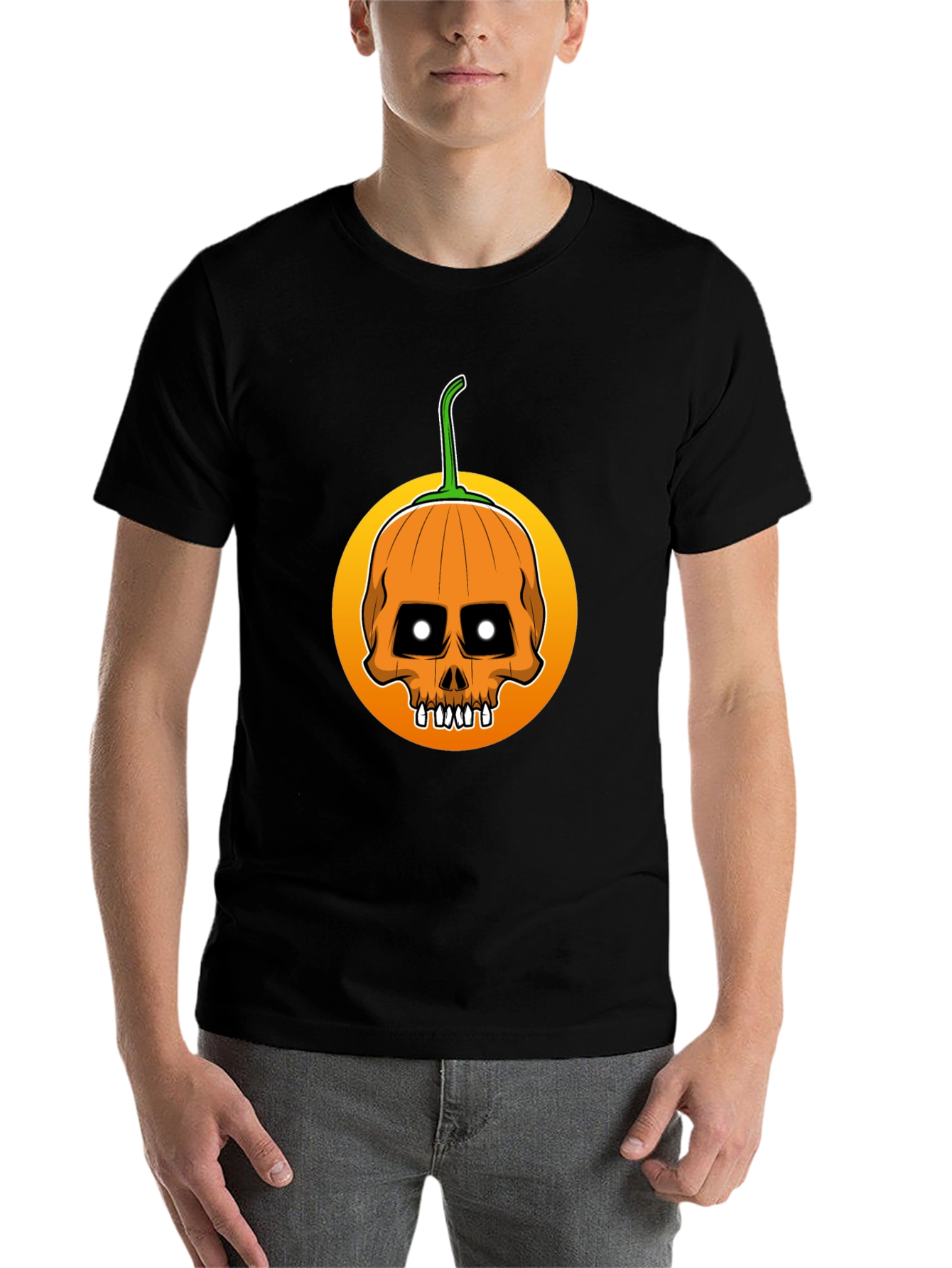 Skull Pumpkin Halloween T-Shirt