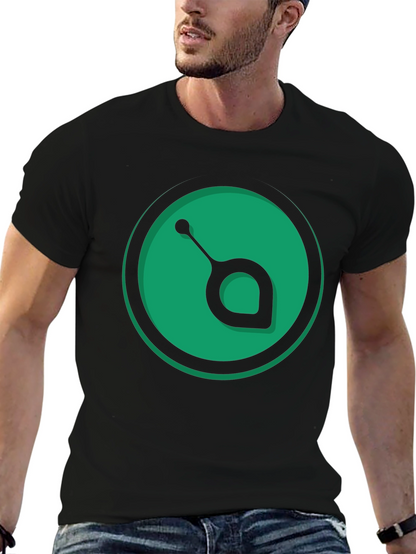 Green Orb Black T-Shirt