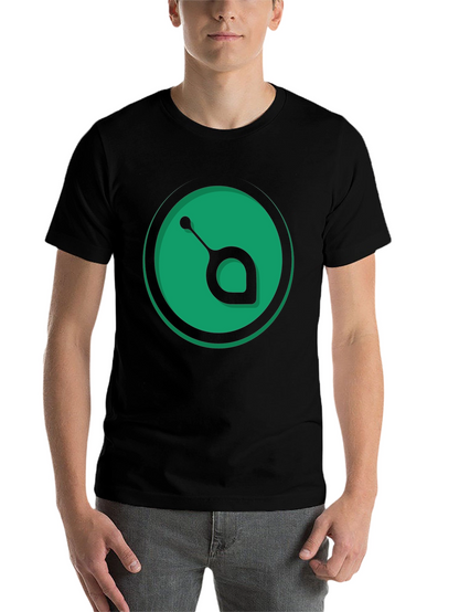 Green Orb Black T-Shirt