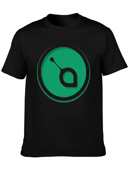 Green Orb Black T-Shirt