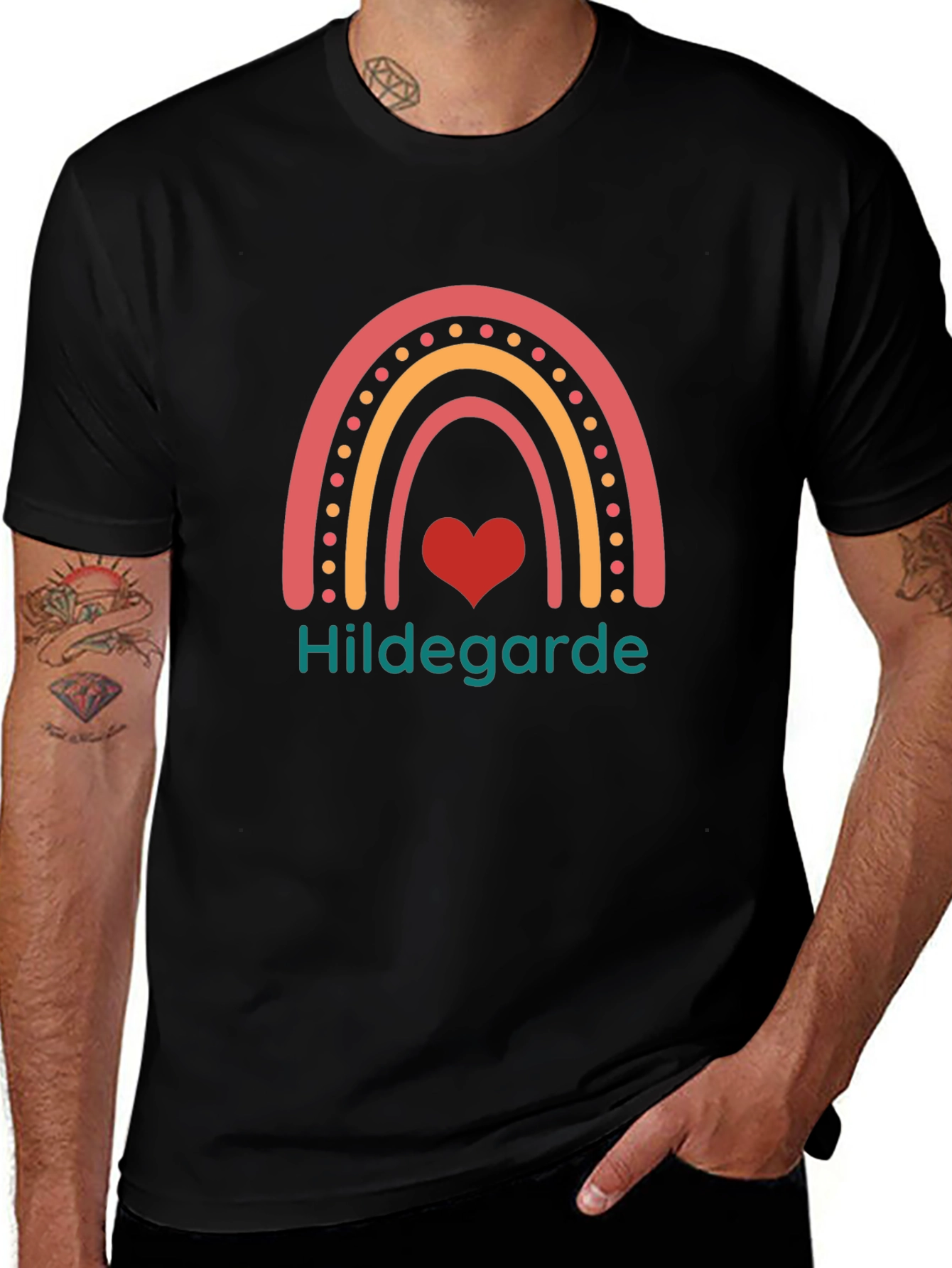 Hildegarde Rainbow Heart T-Shirt