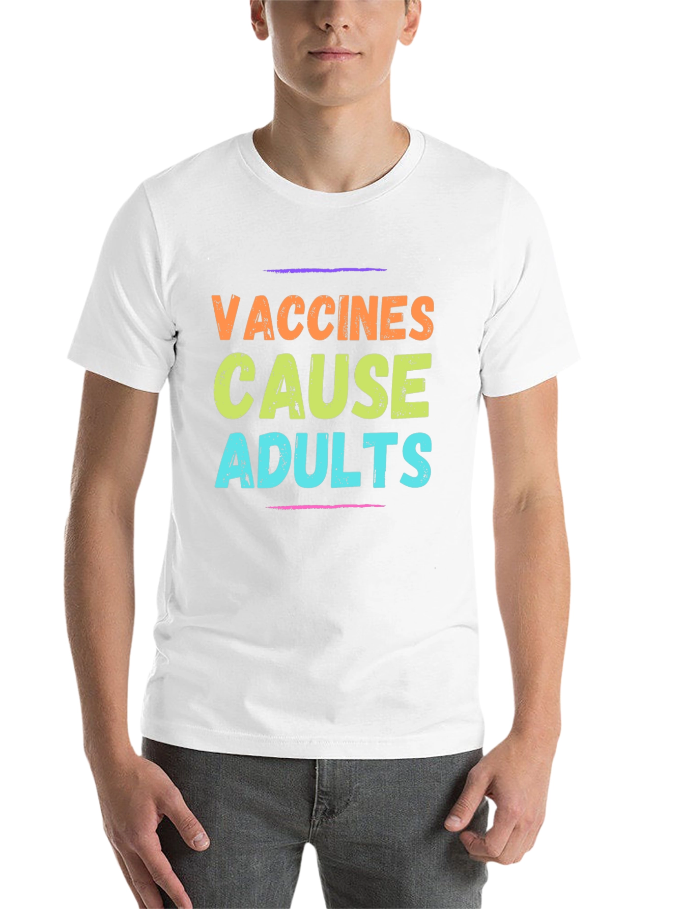 Vaccines Cause Adults T-Shirt Novelty Graphic Tee