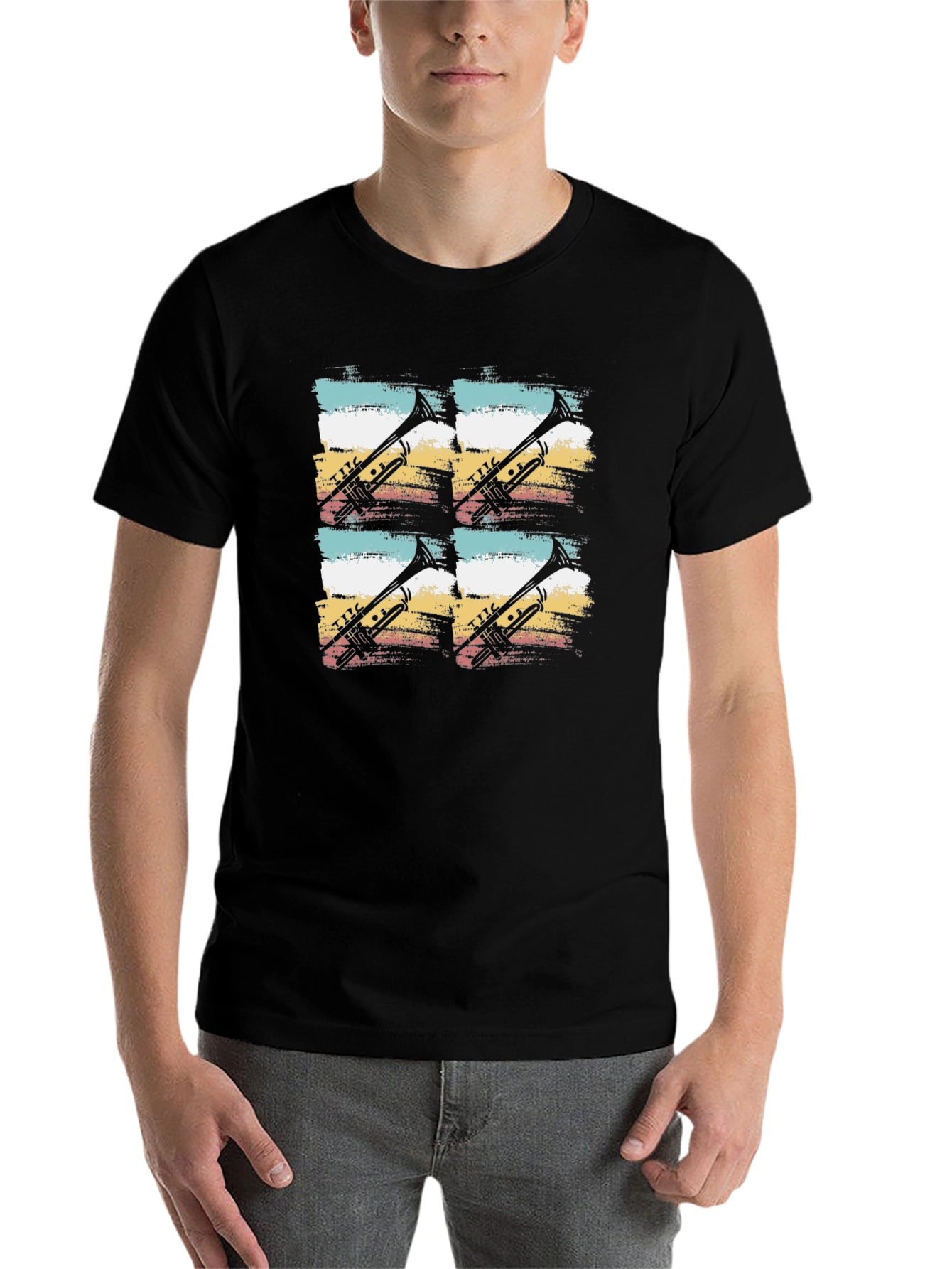 Trumpet Retro T-Shirt | Unique Band Tee