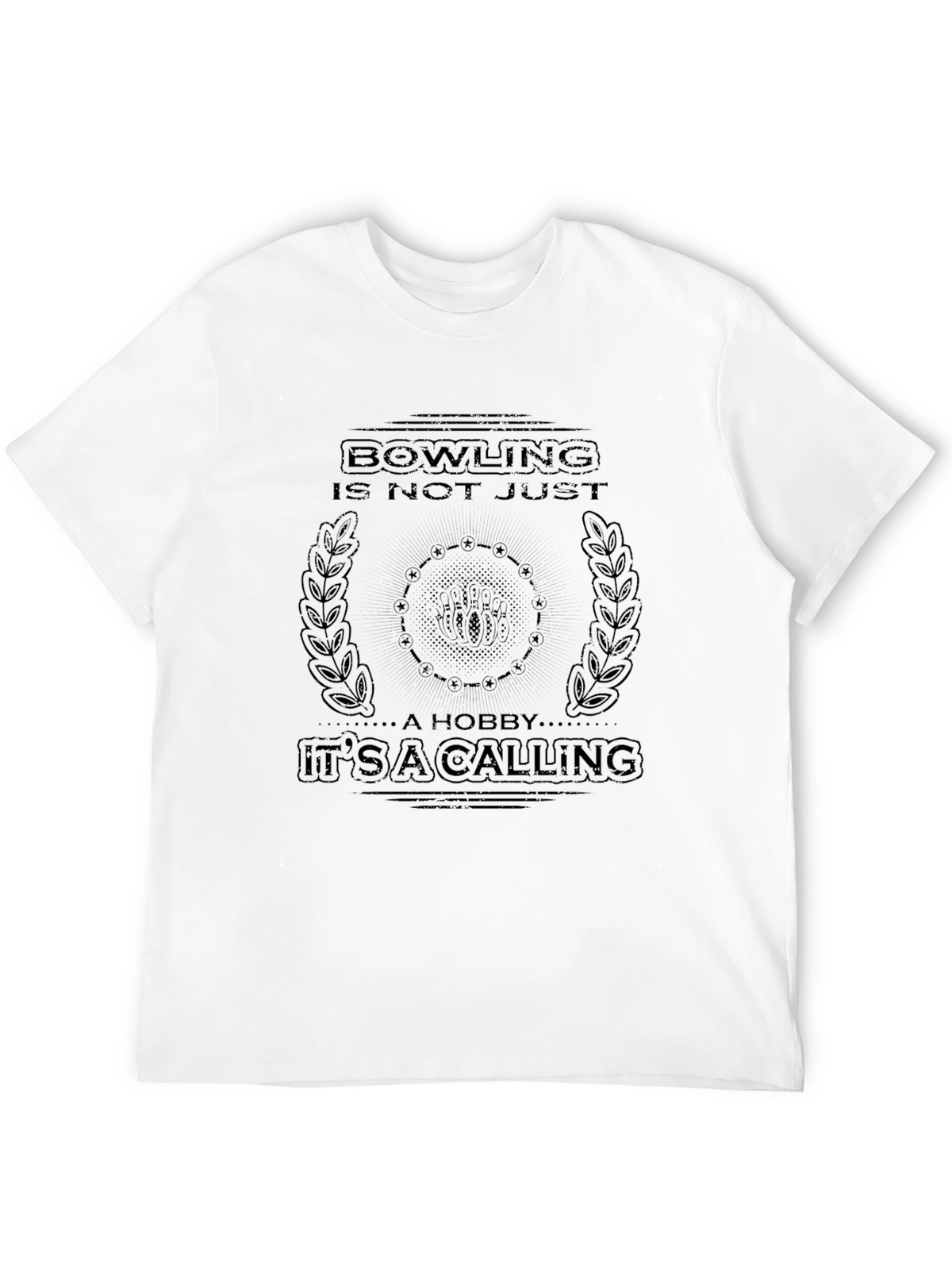 Bowling Calling Black Graphic Tee