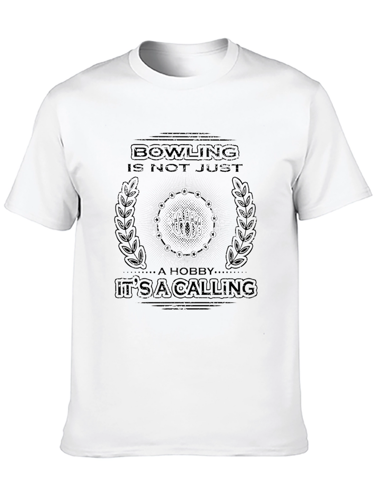 Bowling Calling Black Graphic Tee