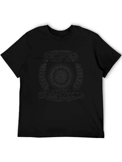 Bowling Calling Black Graphic Tee