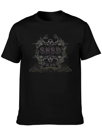 SNSD Est. 2007 Graphic Tee - Black Cotton