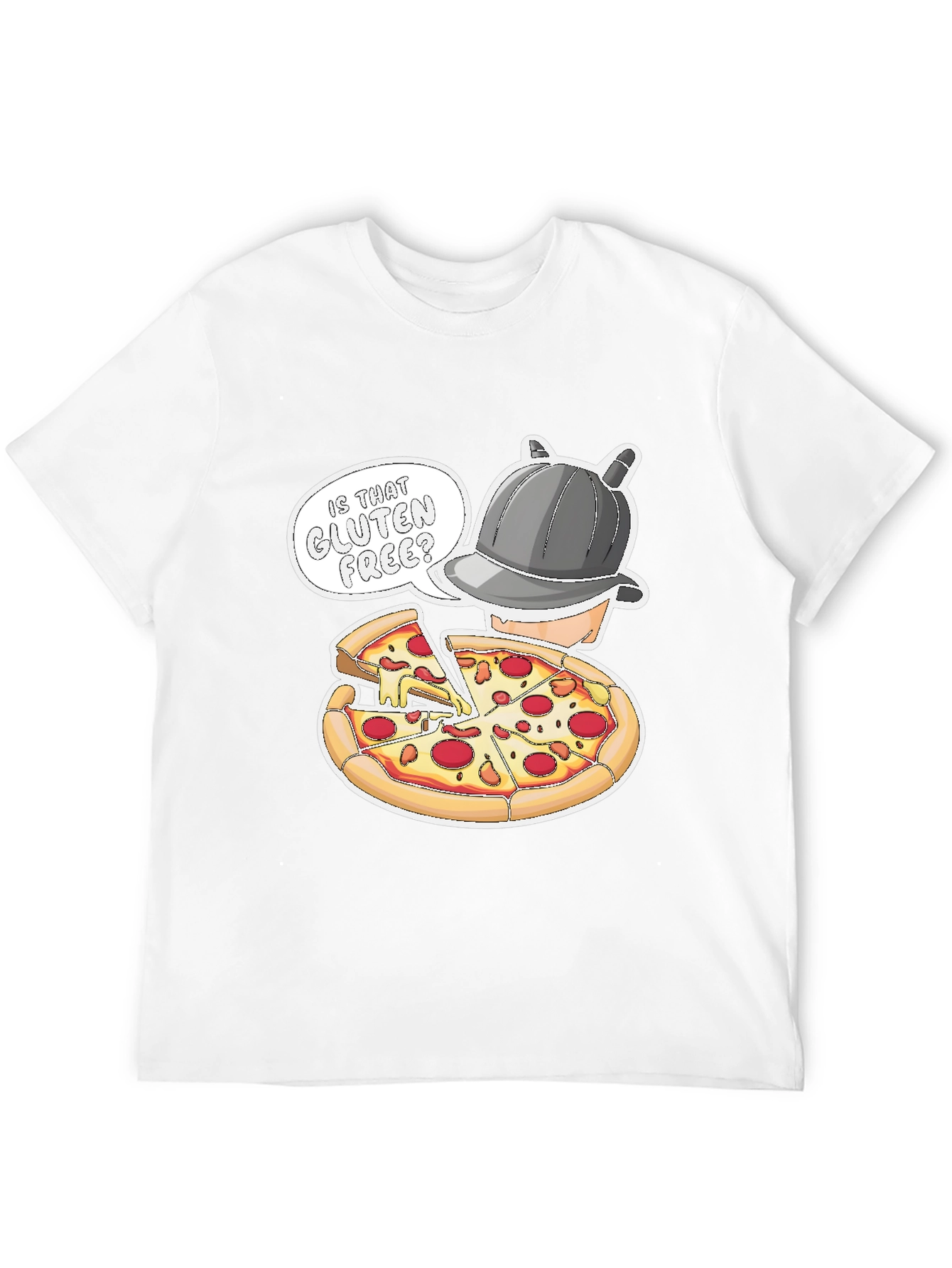 Gluten Free Pizza Detective Graphic T-Shirt