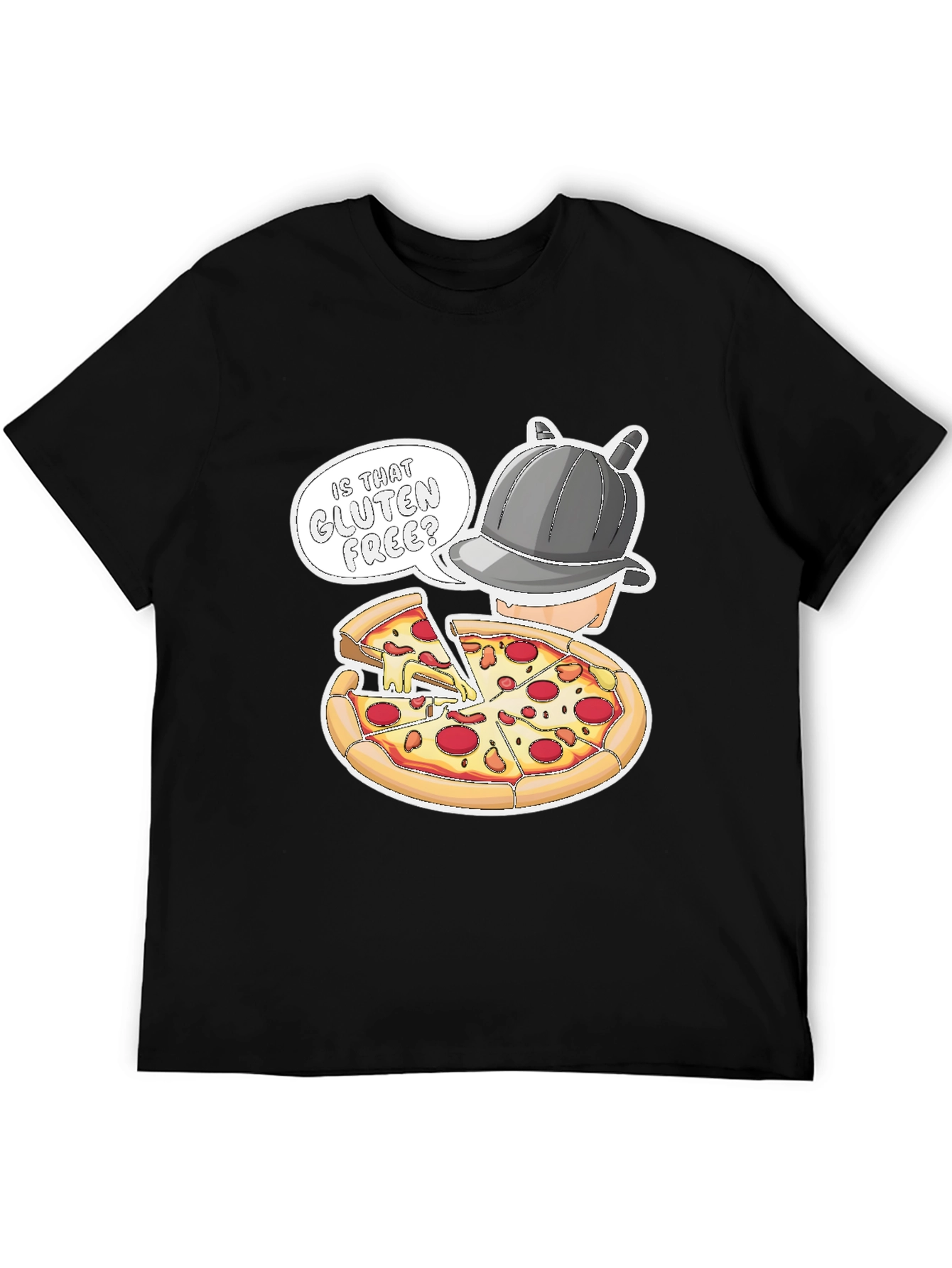 Gluten Free Pizza Detective Graphic T-Shirt