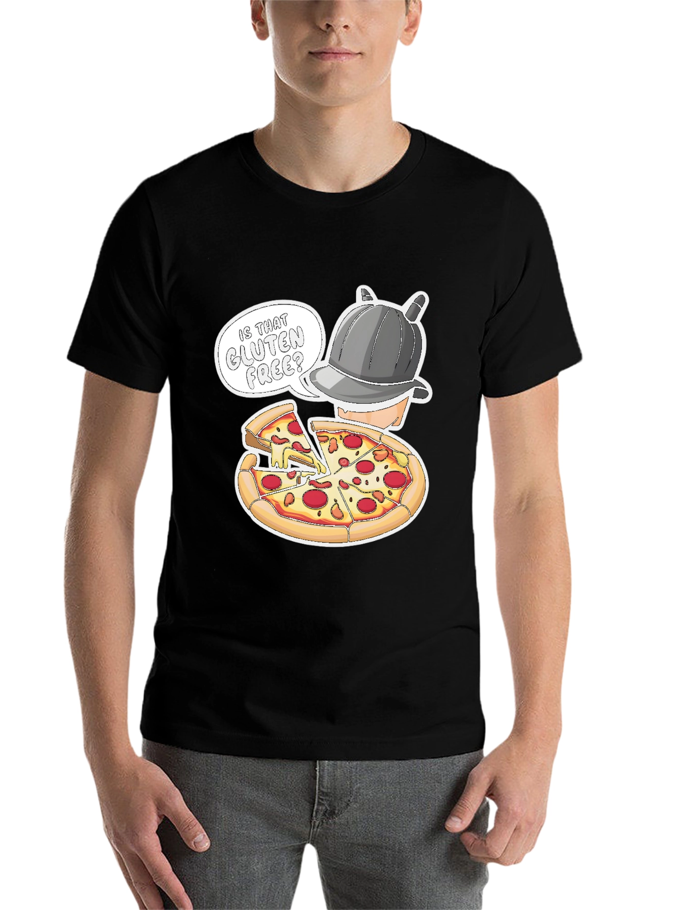 Gluten Free Pizza Detective Graphic T-Shirt