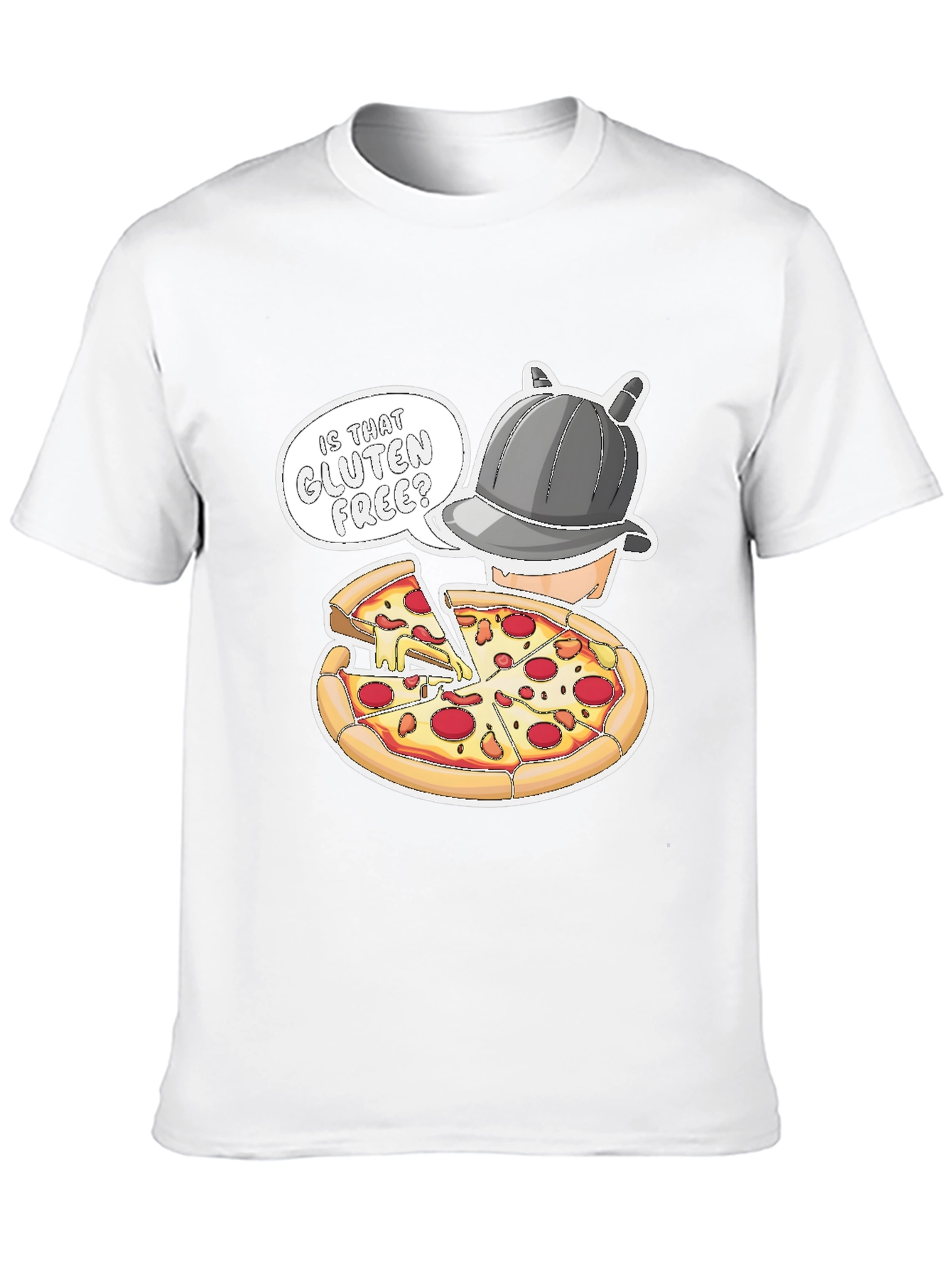 Gluten Free Pizza Detective Graphic T-Shirt