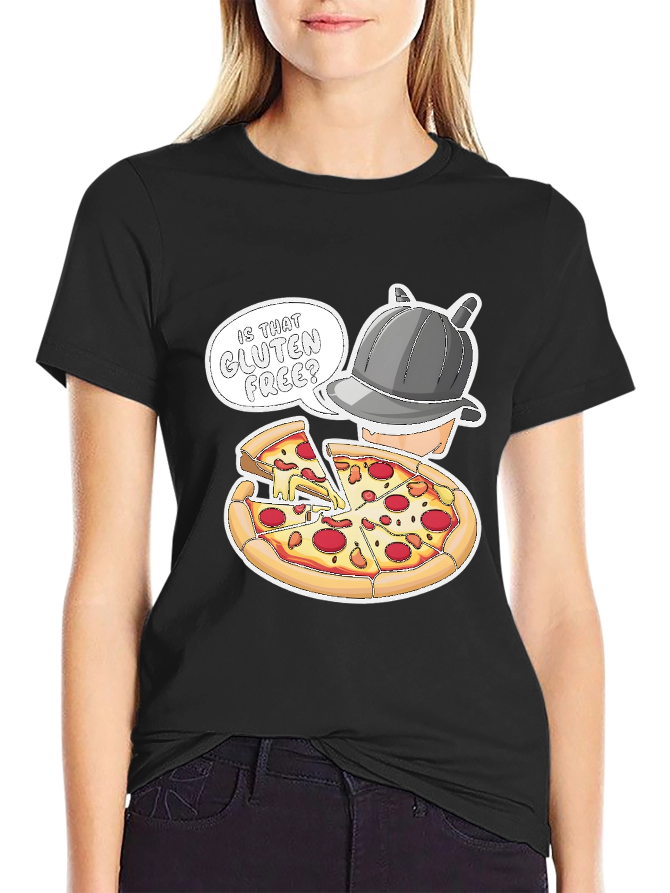 Gluten Free Pizza Detective Graphic T-Shirt