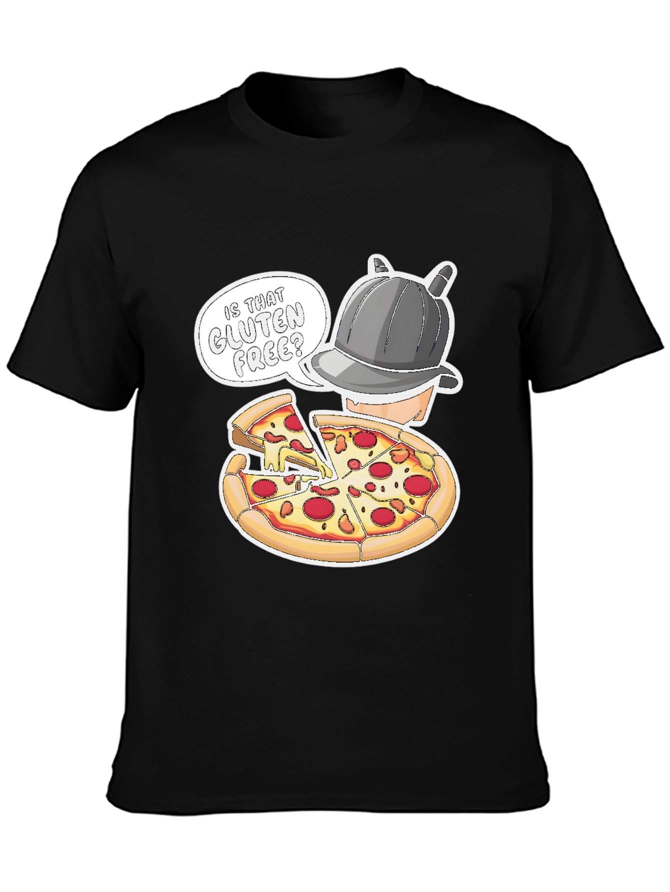 Gluten Free Pizza Detective Graphic T-Shirt