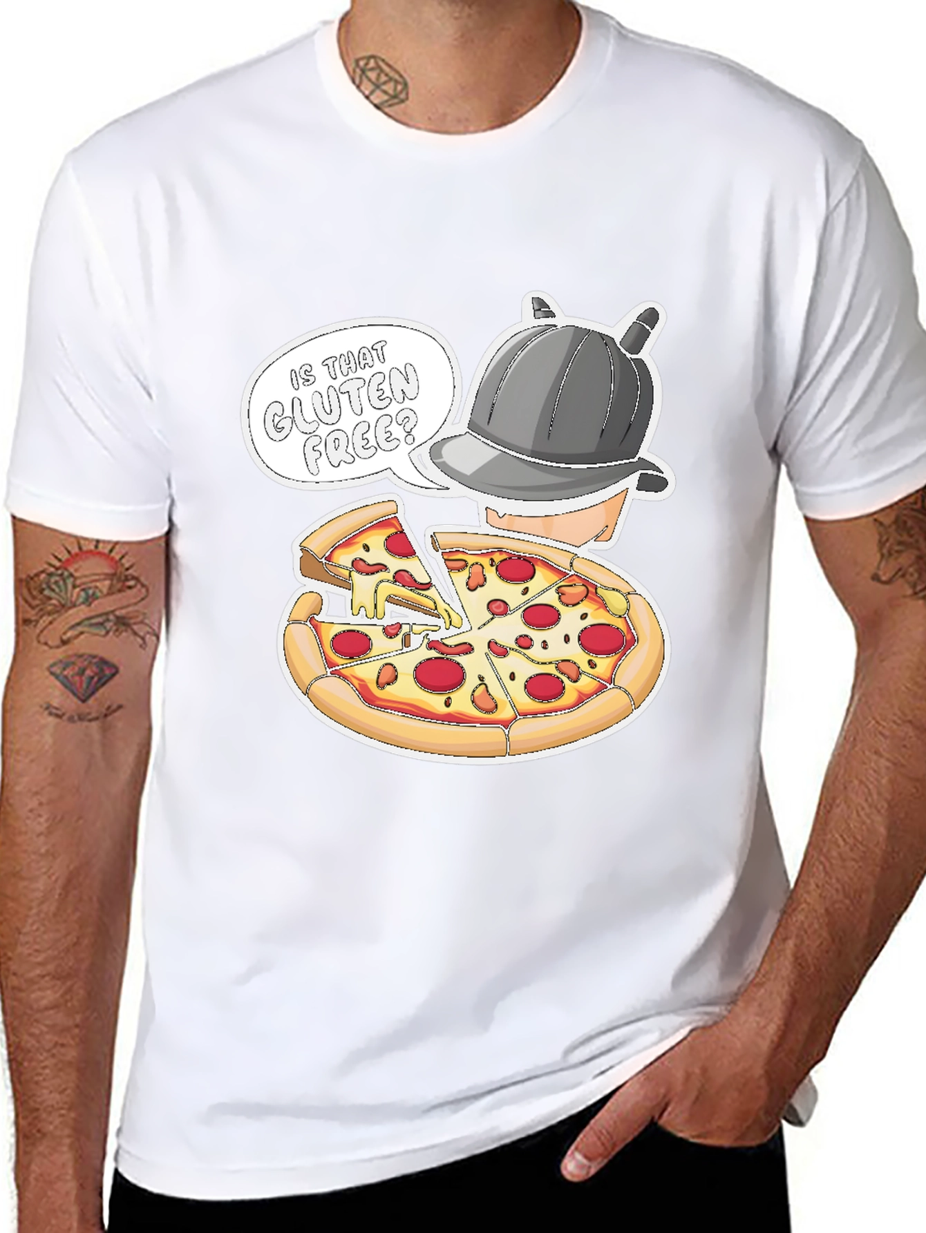 Gluten Free Pizza Detective Graphic T-Shirt