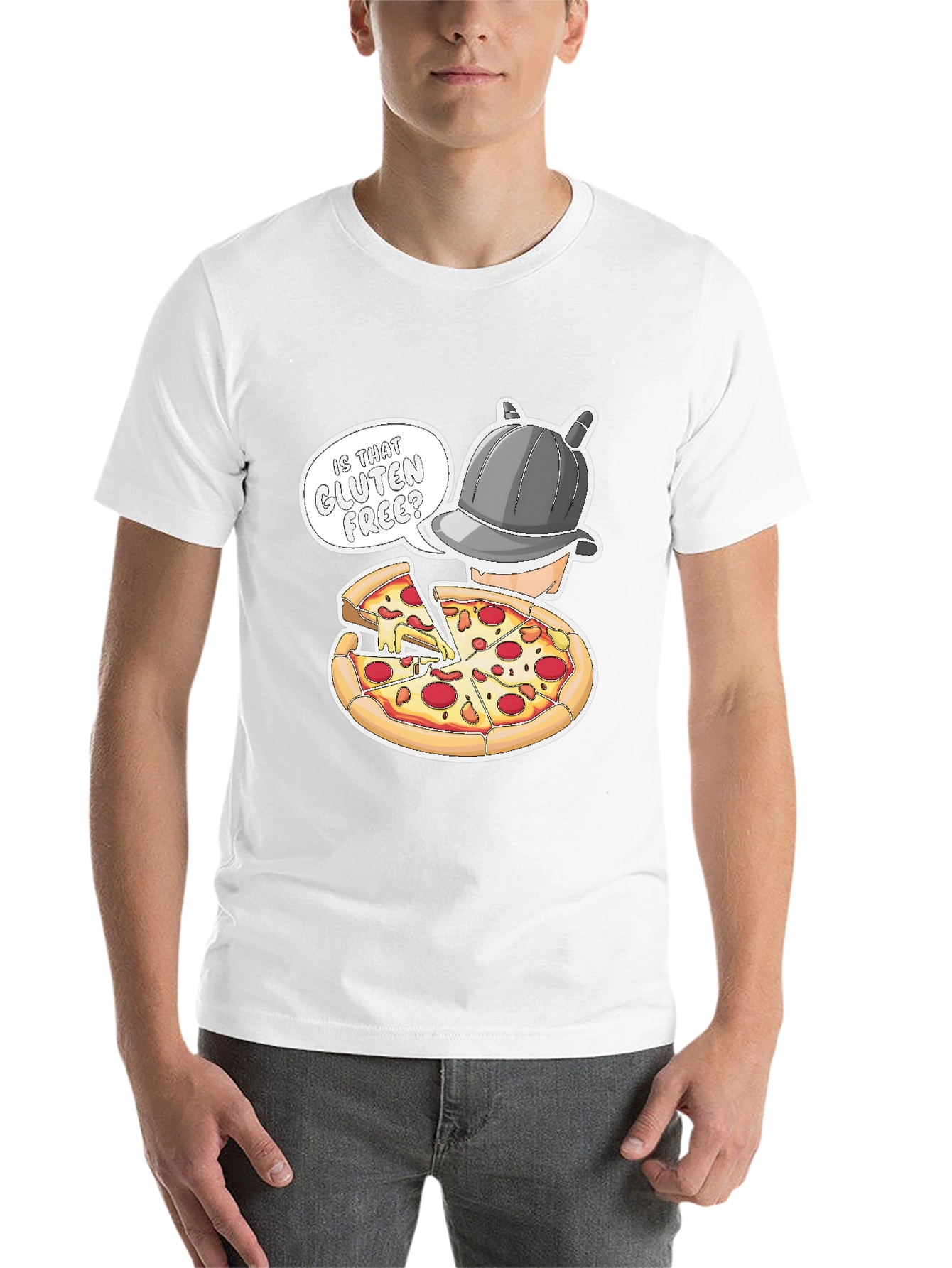 Gluten Free Pizza Detective Graphic T-Shirt