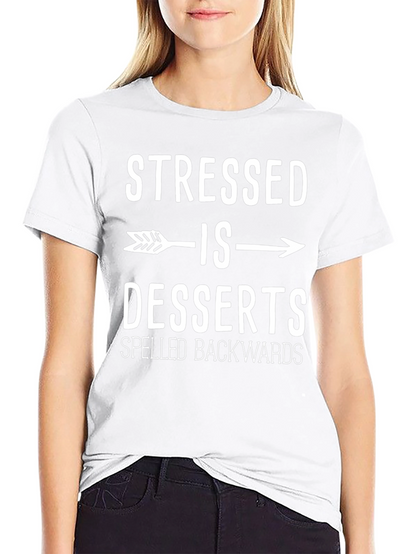 Stressed is Desserts Backwards Graphic Tee