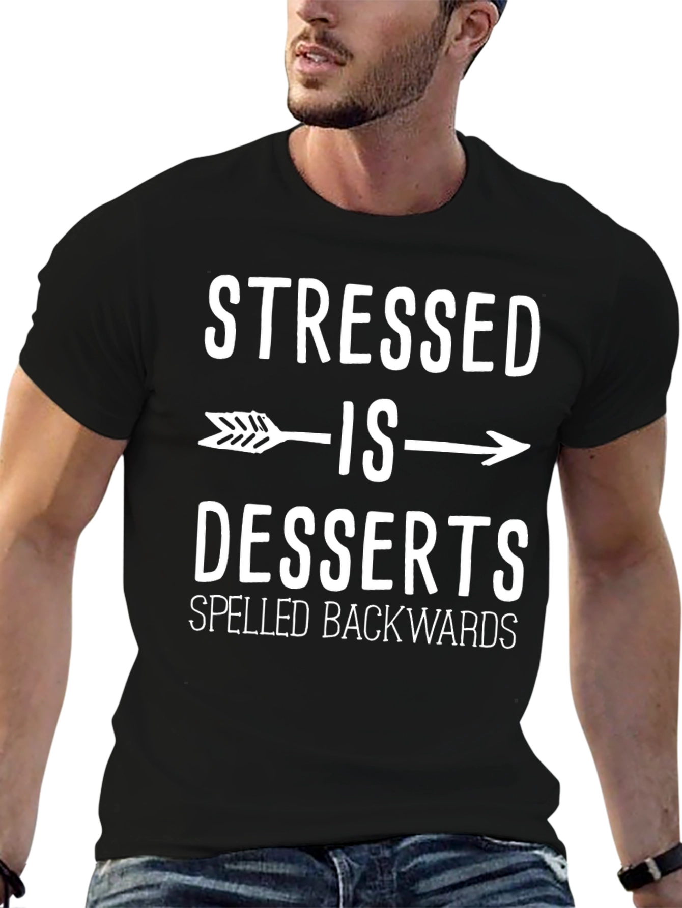 Stressed is Desserts Backwards Graphic Tee