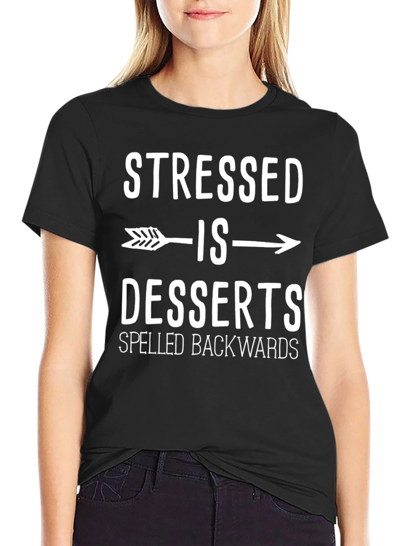 Stressed is Desserts Backwards Graphic Tee