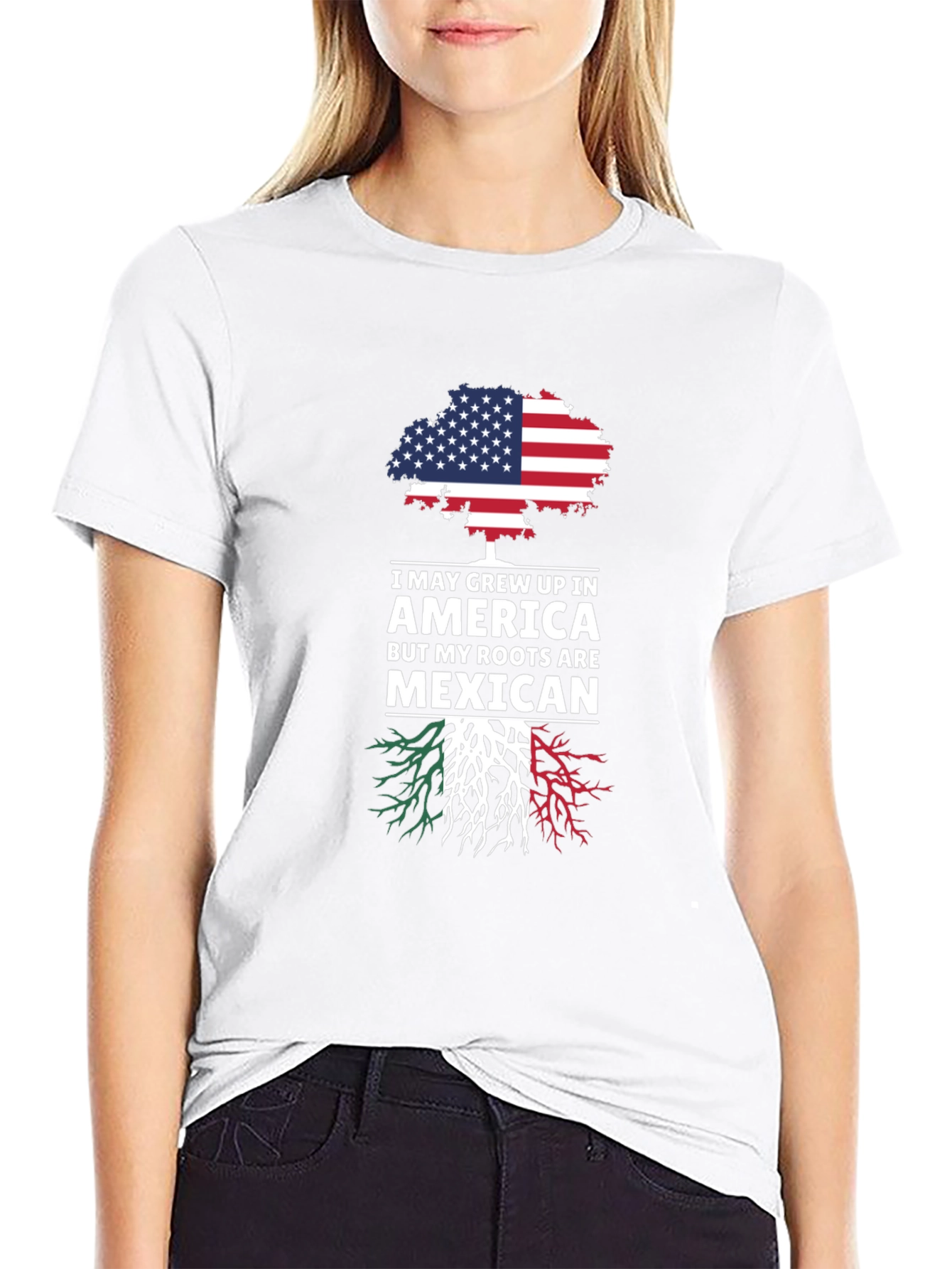 American Grown Mexican Roots T-Shirt
