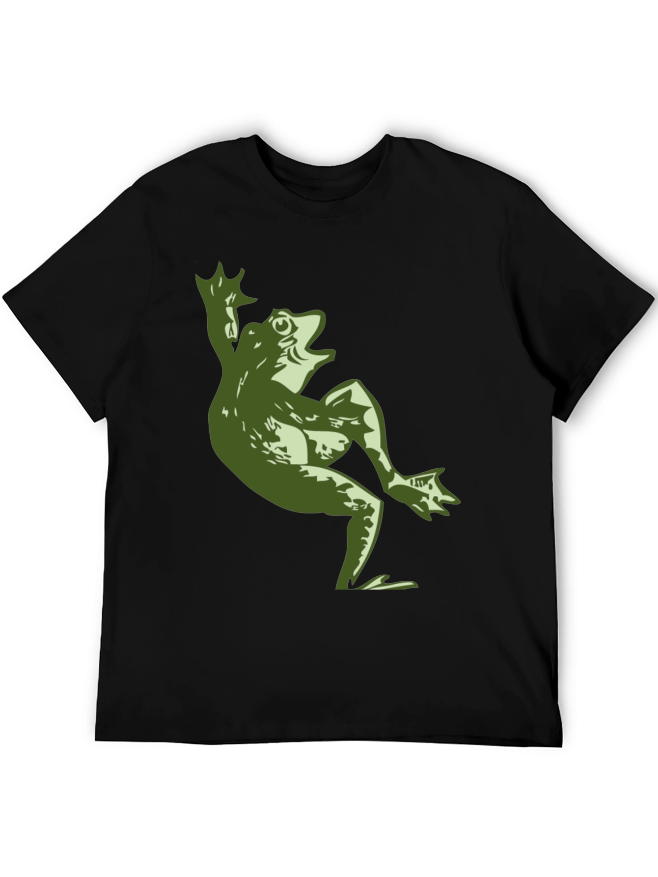 Funny Frog Graphic T-Shirt - Mens Black Tee