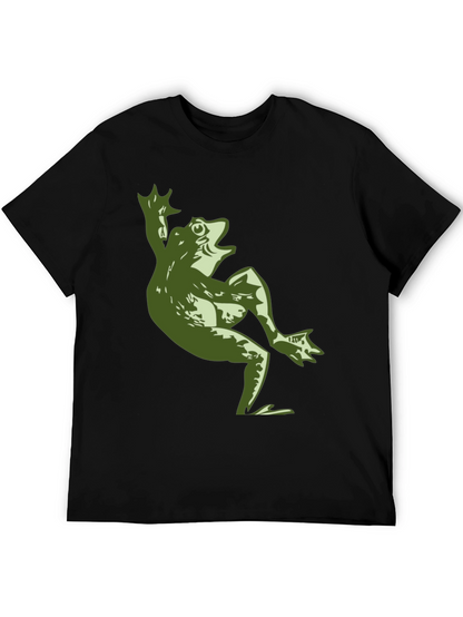 Funny Frog Graphic T-Shirt - Mens Black Tee
