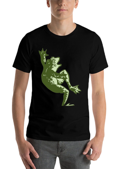 Funny Frog Graphic T-Shirt - Mens Black Tee