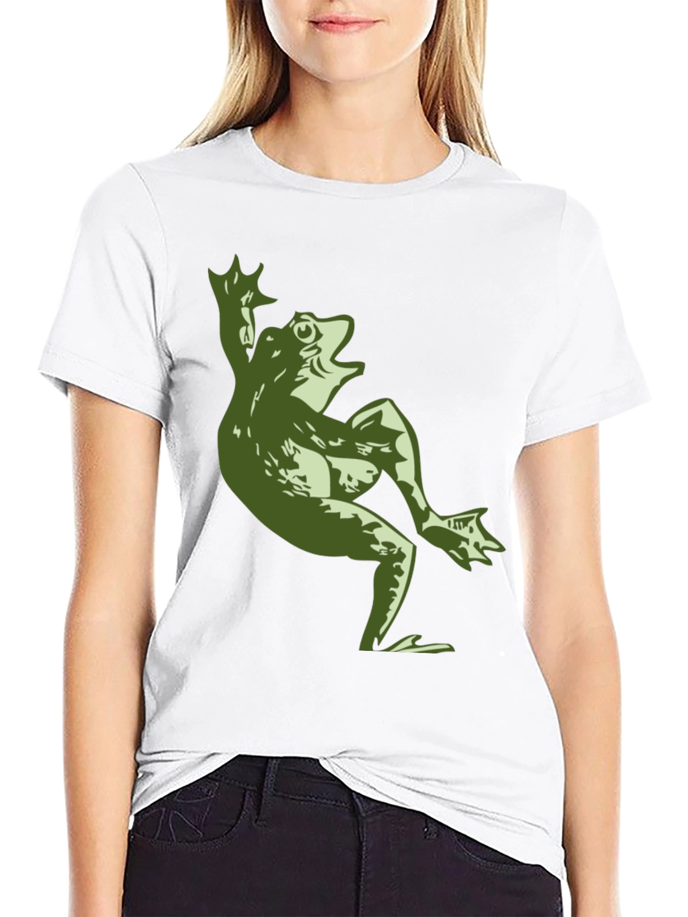 Funny Frog Graphic T-Shirt - Mens Black Tee