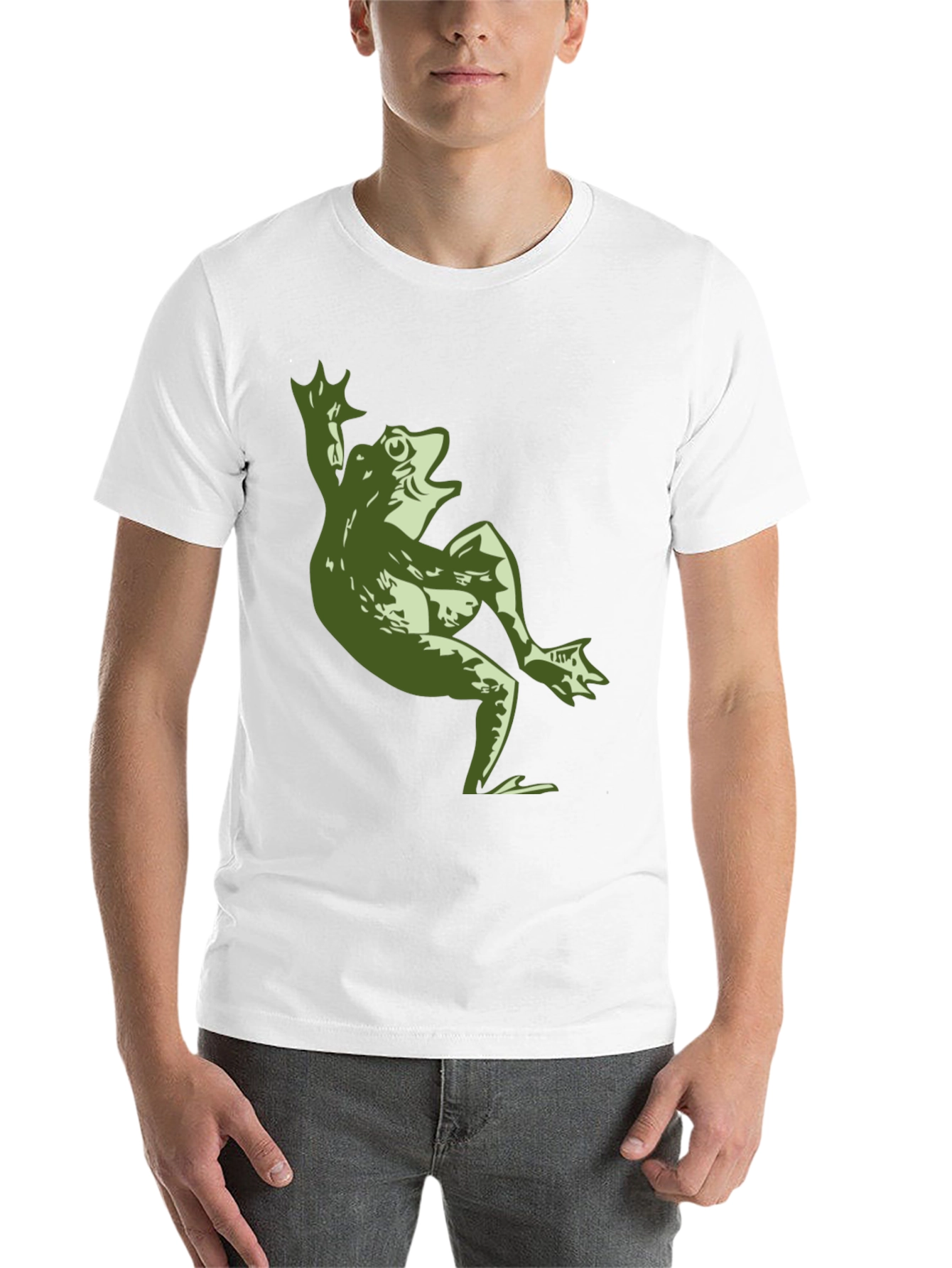 Funny Frog Graphic T-Shirt - Mens Black Tee