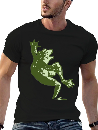 Funny Frog Graphic T-Shirt - Mens Black Tee