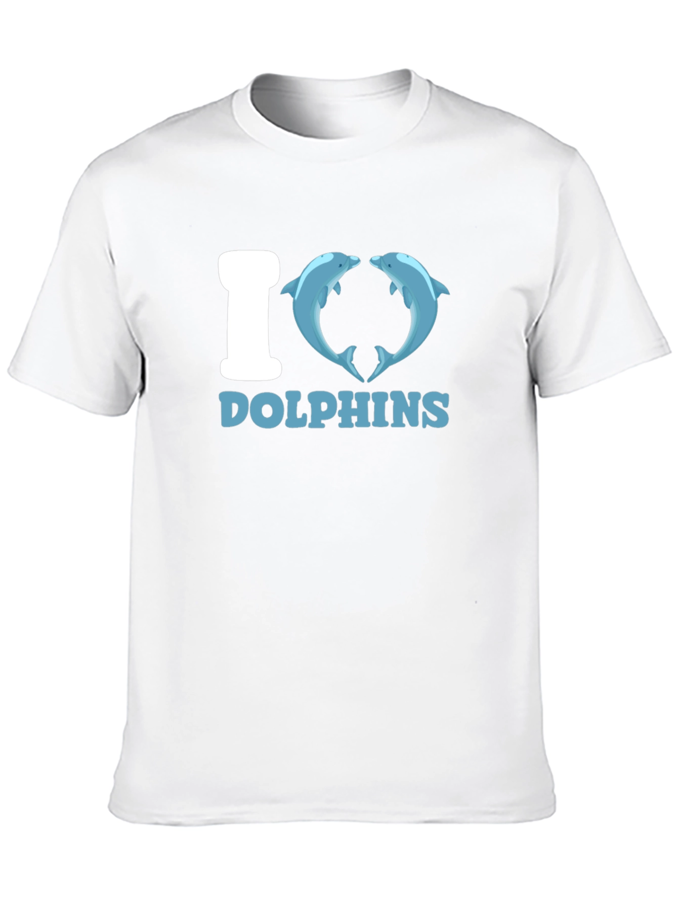I Heart Dolphins Black Graphic Tee