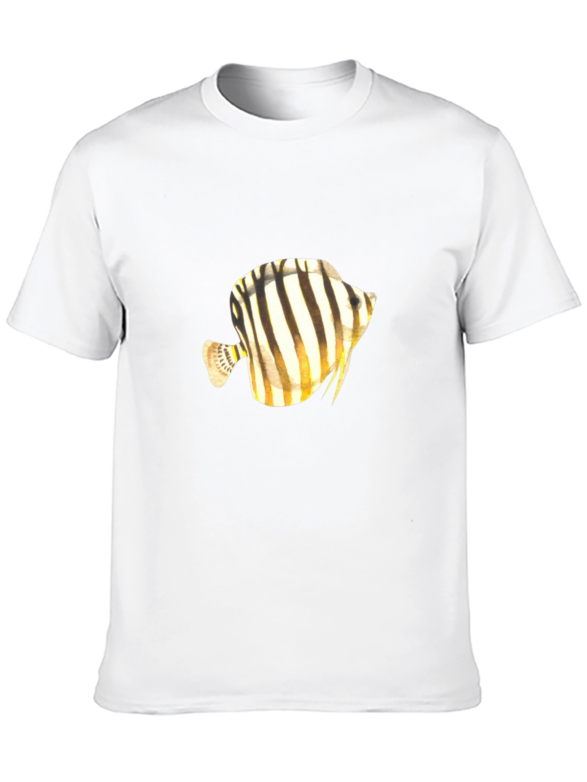 Stripped Fish Graphic Tee - Black
