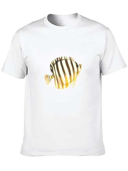Stripped Fish Graphic Tee - Black