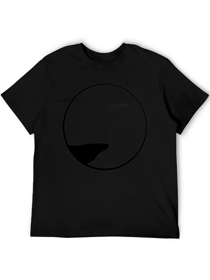 Paper Plane Graphic Tee - Mens Black T-Shirt