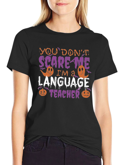 Funny Halloween Language Teacher T-Shirt