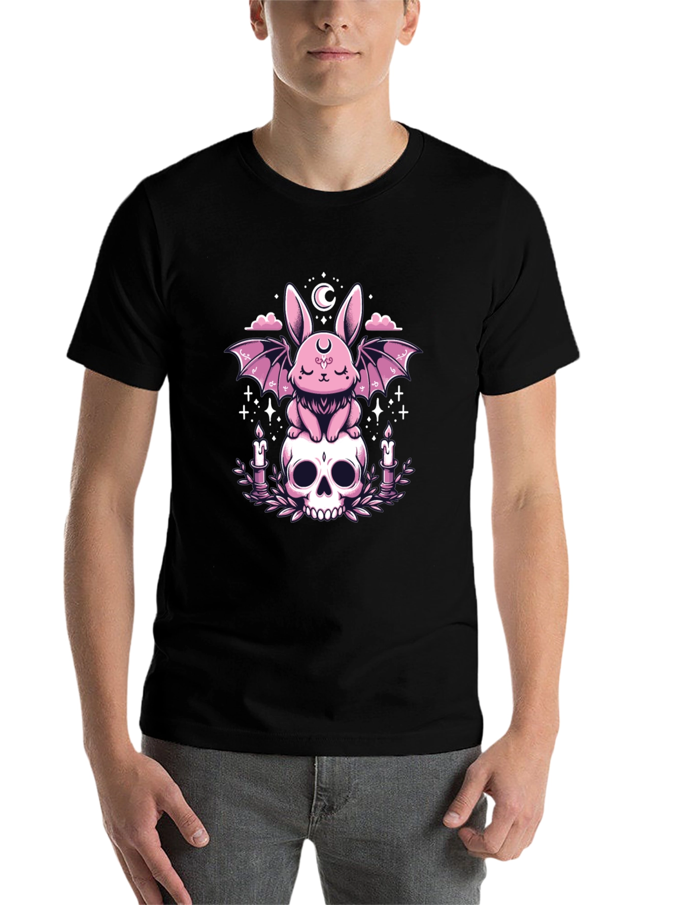 Gothic Bunny Skull T-Shirt