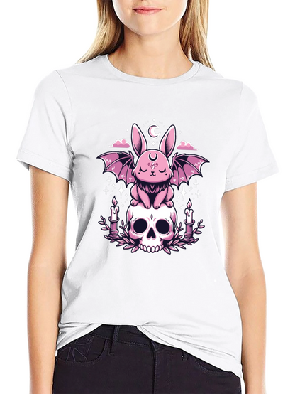 Gothic Bunny Skull T-Shirt