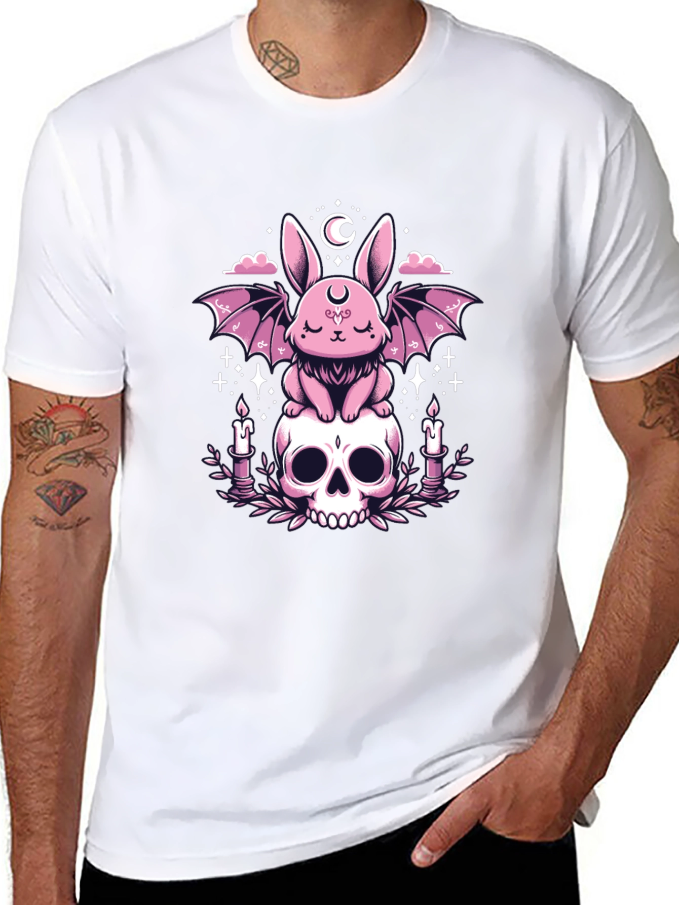 Gothic Bunny Skull T-Shirt
