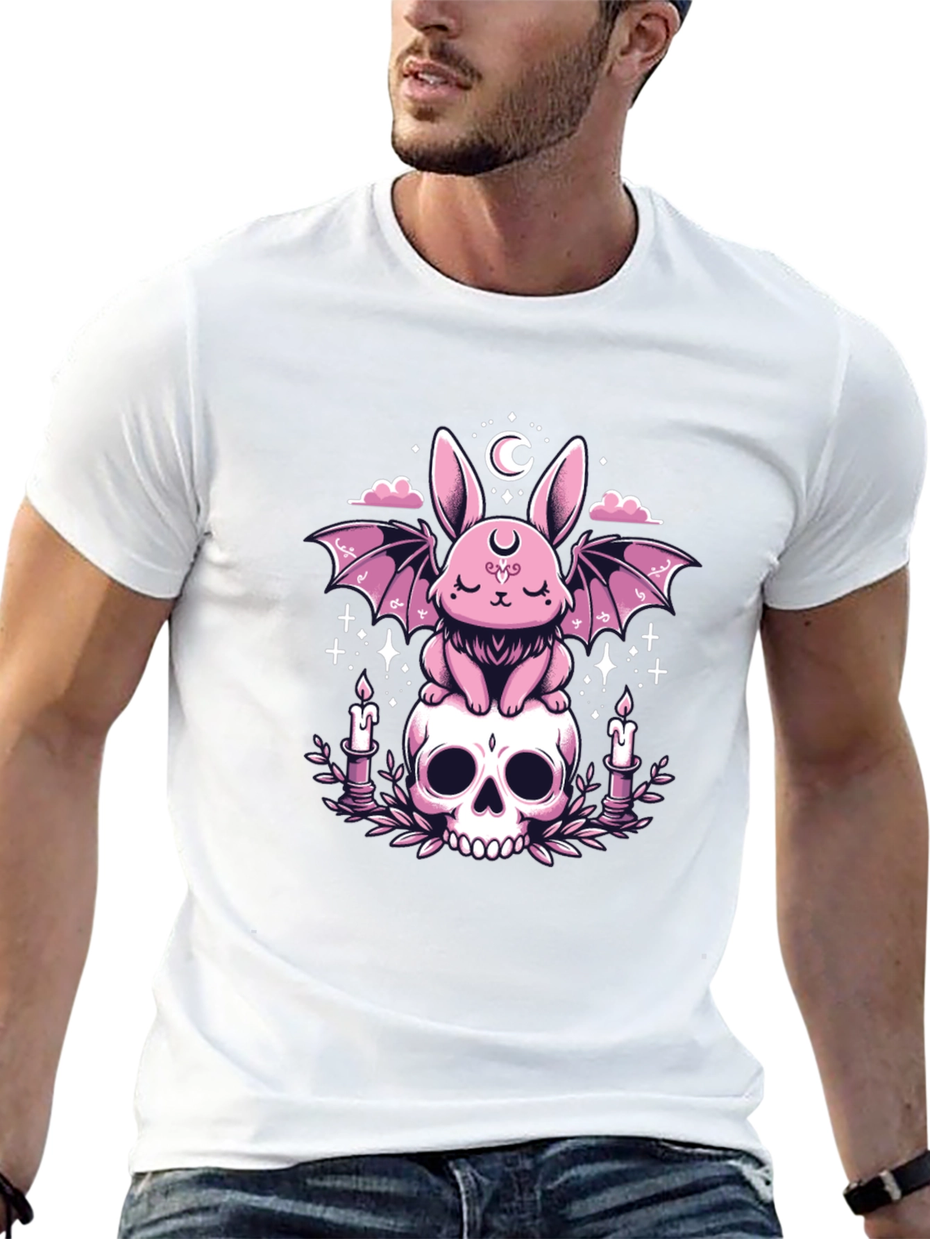 Gothic Bunny Skull T-Shirt