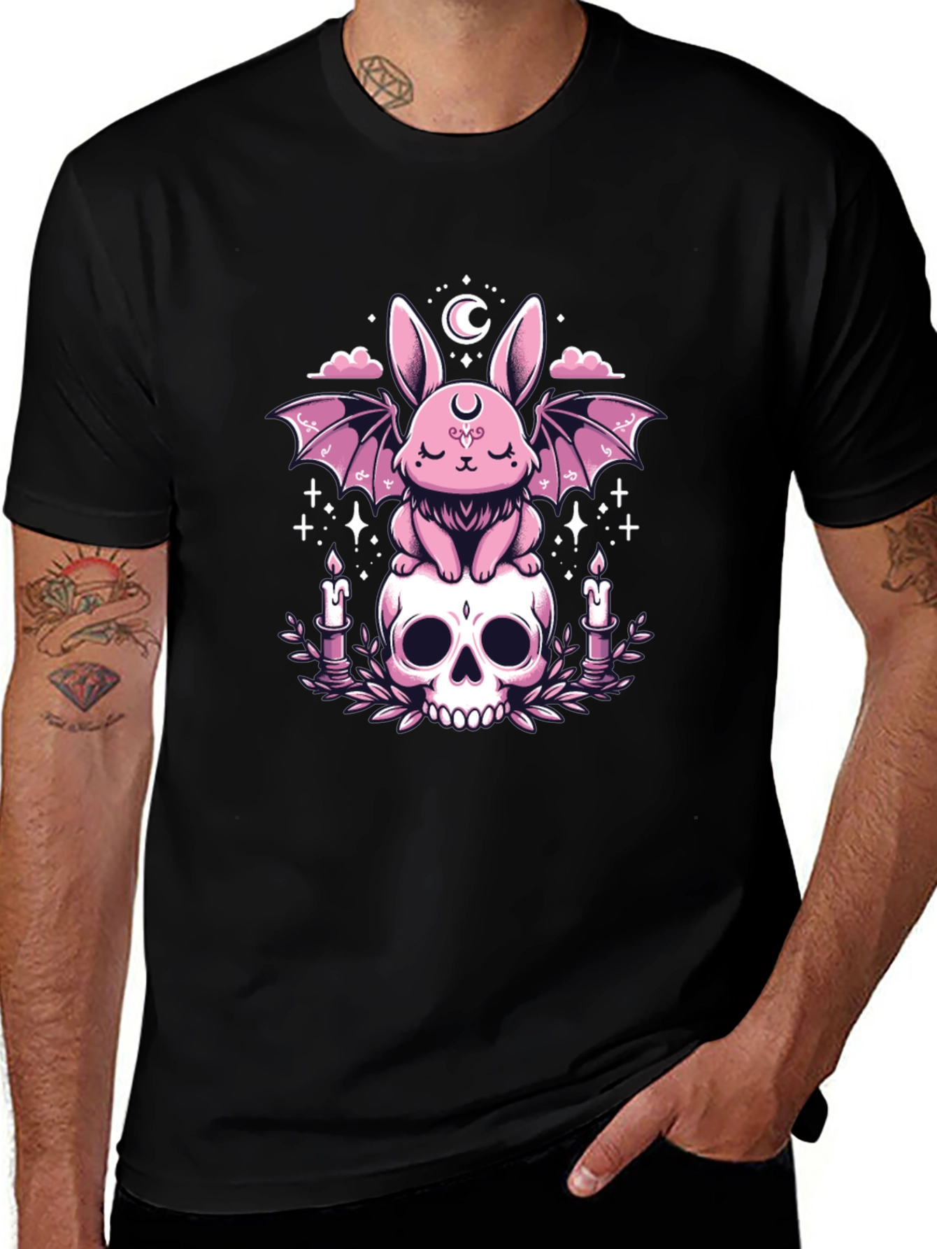 Gothic Bunny Skull T-Shirt