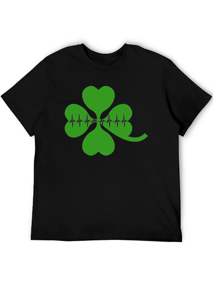 St. Patricks Day Shamrock Heartbeat T-Shirt